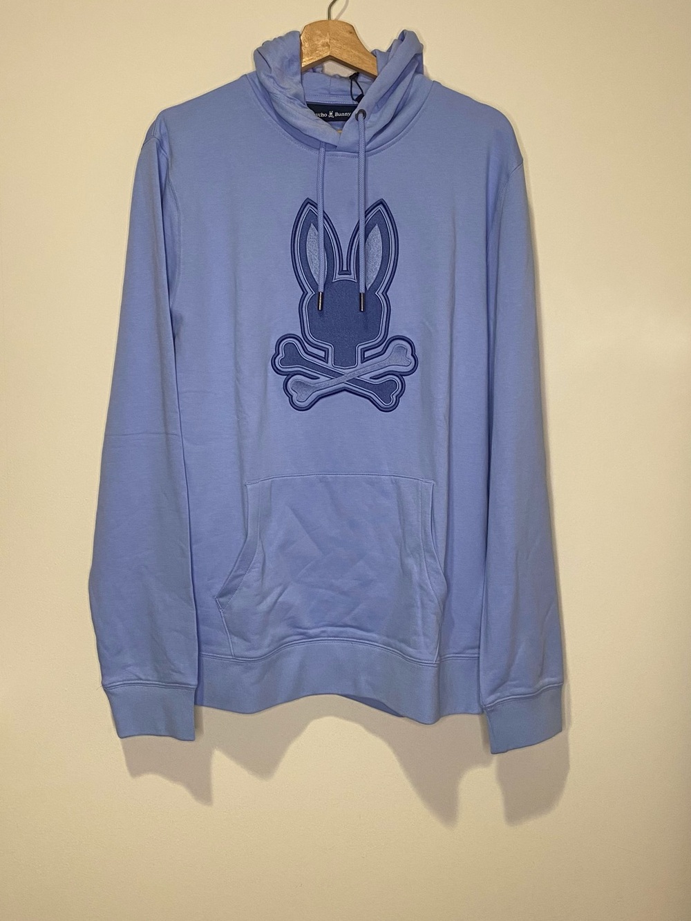 Psycho Bunny Sky Blue Logo Pullover Hoodie